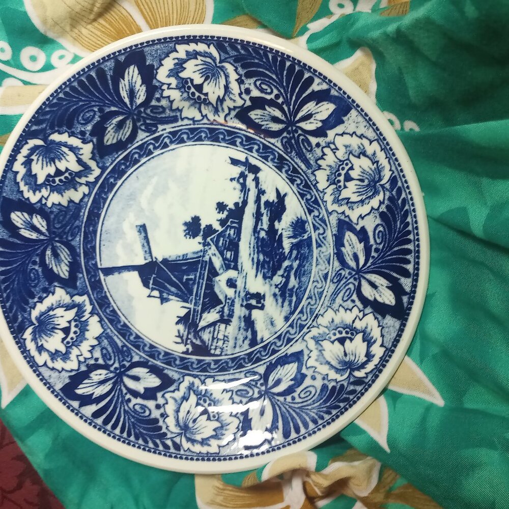Antique windmill plate